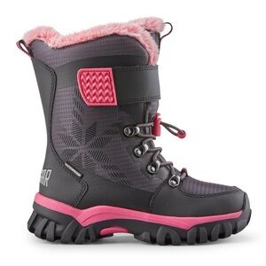 Cougar Kids Snow Boots with Black and Pink Accents